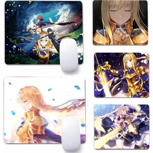 Alice Zuberg Sword Art Online Mouse Pad Deskpad Gaming Writing Desk Mat Keyboard Mats For Office Home Computer Mousepad