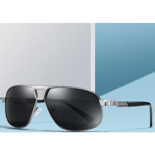 Men Polarized Sunglasses Classic Brand Design Metal Square Coating Driving Sun glasses Male UV400 Shades Eyewear Oculos de sol