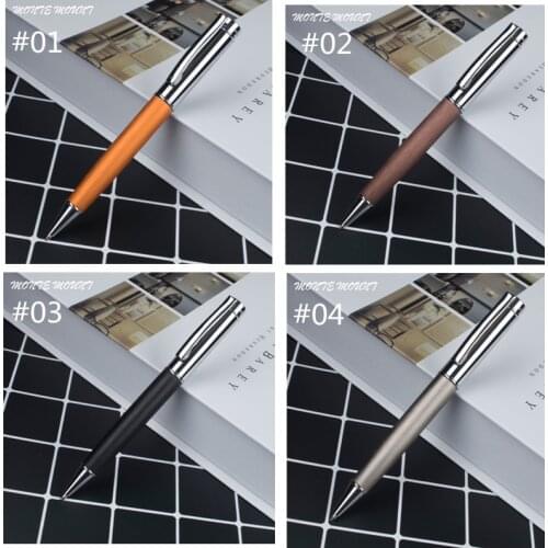 New luxury school ballpoint pen Metal and mahogany materials Pen school office supplies brand pen