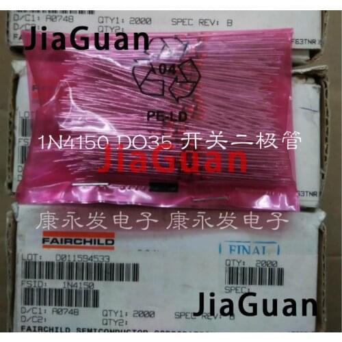 50PCS NEW FAIRCHILD 1N4150 DO-35 Power Zener Diode IN4150 Switching diode 4150 Power Amplifier