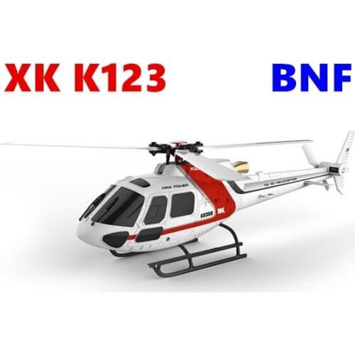 Original XK K123 BNF (Without remote control) 6CH Brushless AS350 Scale 3D6G System RC Helicopter Upgrade WLtoys V931