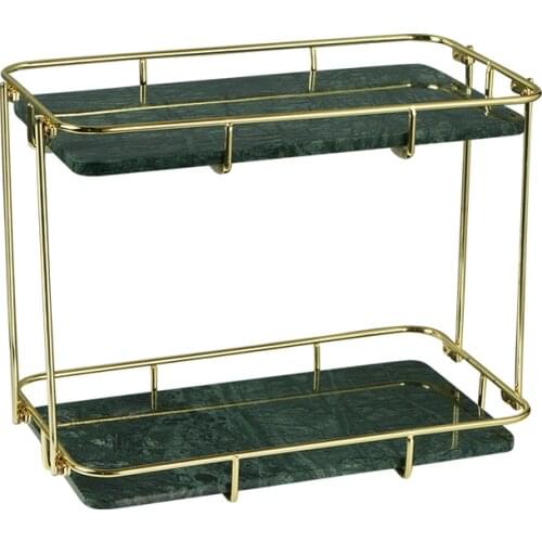 Bathroom Rectangular Tray Storage Rack Bathroom Multi-Double Layer Bathroom Vanity Corner Cosmetics Storage Box