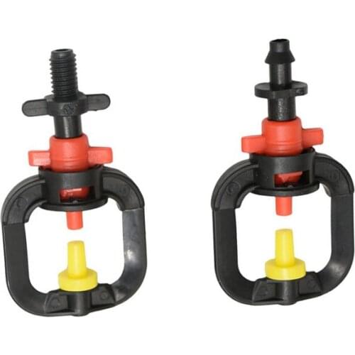 Refraction mist sprinkler with threaded Barbed connector Greenhouse hanging sprinkler Water Saving Atomizing Nozzle 10pcs