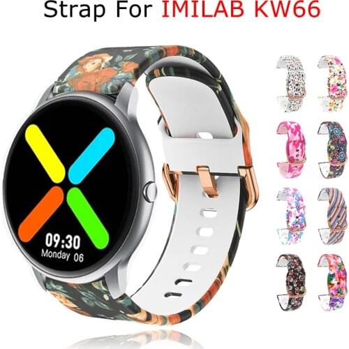 Silicone Strap For Xiaomi IMILAB KW66 Watch Band Colorful Replacement Bracelet Adjustable Womens Belt Watch Accessories Loop