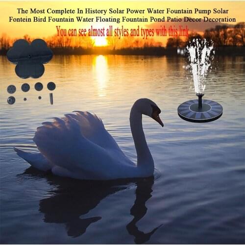 Most Complete Solar Power Water Fountain Pump Solar Fontein Bird Fountain Water Floating Fountain Pond Patio Decor Decoration