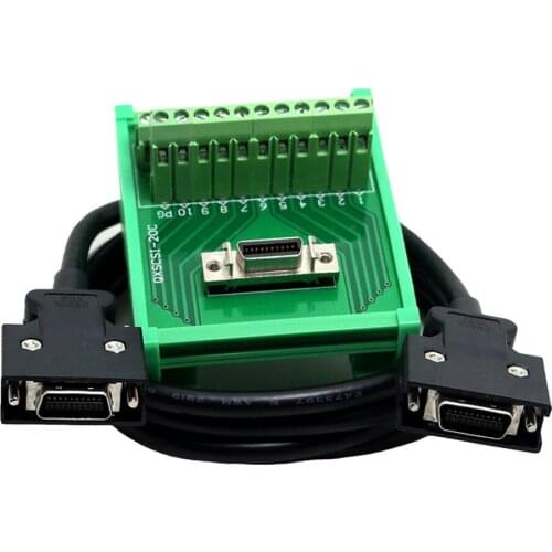 SCSI 26 Pins MR-J2CN1 Connectors Servo Terminal Blocks Board with one meter cable