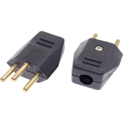 Switzerland Plug AC Power Adapter Socket 10A 250V Swiss Connector Cable Electrical Plug Male Converter Adaptor Detachable Plug