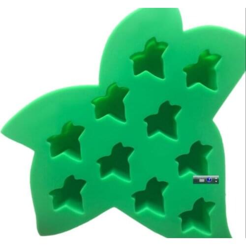 10 hole leaf silicone chocolate mold ice cube trays