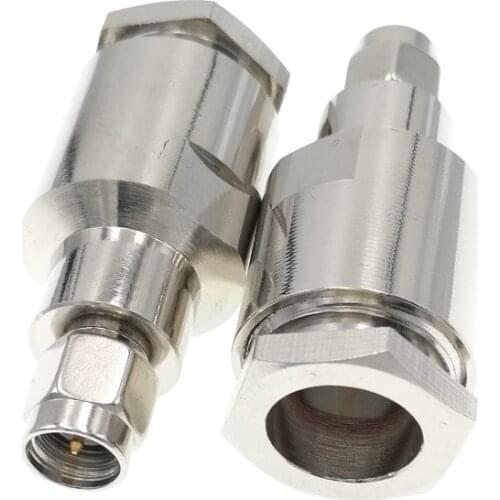 SMA Male Plug RF Connector Clamp For RG8 RG213 LMR400 7D-FB Cable Straight Nickelplated