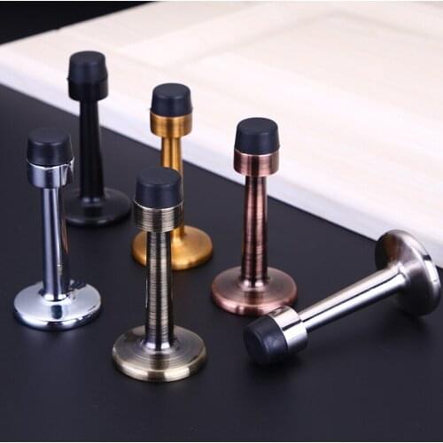 Zinc alloy Door Stopper Door Holders Door Stopper Catch Floor Wall Mounted Nail-free Doorstop