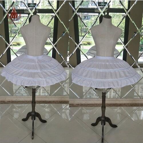 Yoliyolei Steel 3-layer Children Wedding Petticoat Ball Gown Princess Girls Dress Adjustable lined Underskirt for 60-88cm Waist