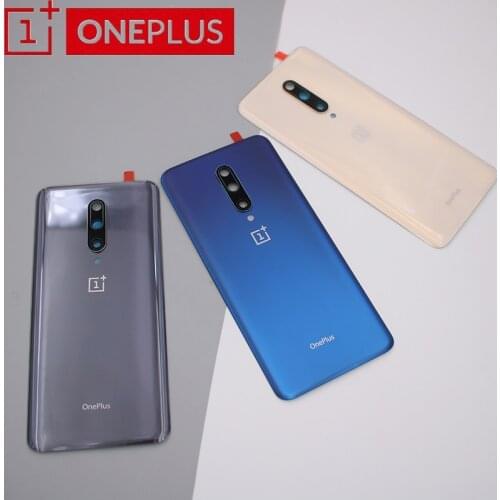 Oneplus 7 Pro Glass Rear Housing Cover For One Plus 1+ 7 Pro Back Door Replacement Part Battery Case + Camera Glass Sticker Glue