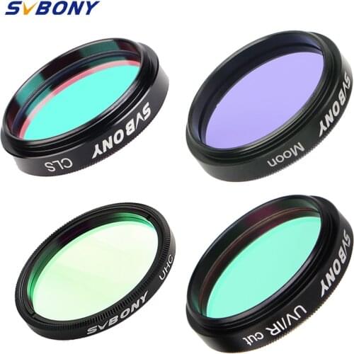 SVBONY 1.25''/ 2" Filter UHC+CLS+Moon+UV/IR Cut filter, Astronomy Telescope Monocular Astronomical Observations ,Deep Sky Object