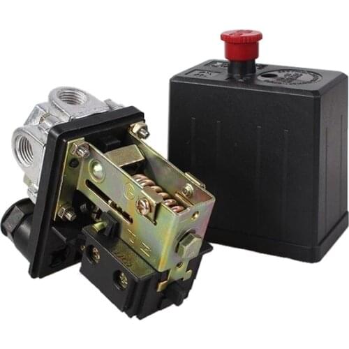 Heavy Duty Air Compressor Pressure Switch Control Valve 90 PSI -120 PSI Black Pressure Switches