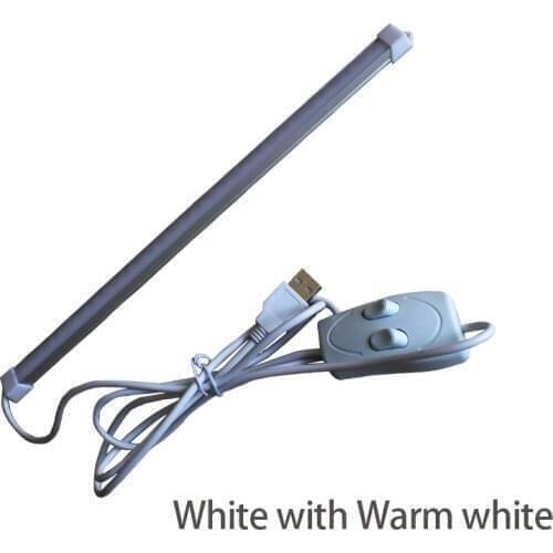 5Pcs USB LED Hard luces Strip Bar Light 5V 10W 60LEDs Indoor Lamp With Switch 3 Colors Changeable For camping/hiking emergency