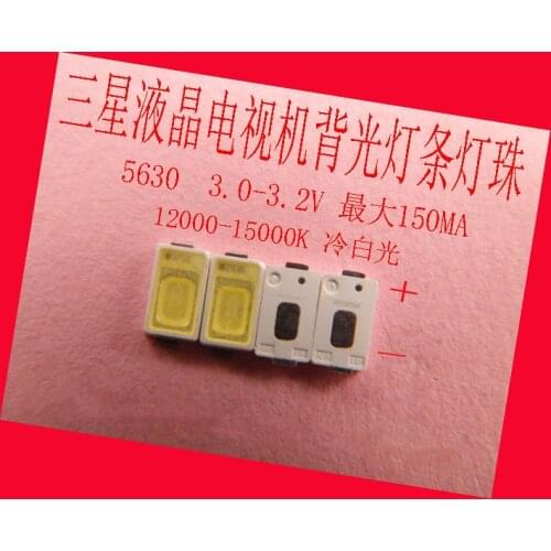 200piece/lot FOR Maintenance Samsung Konka led LCD TV backlight Article lamp SMD LEDs 5630 3V Cold white light emitting diode