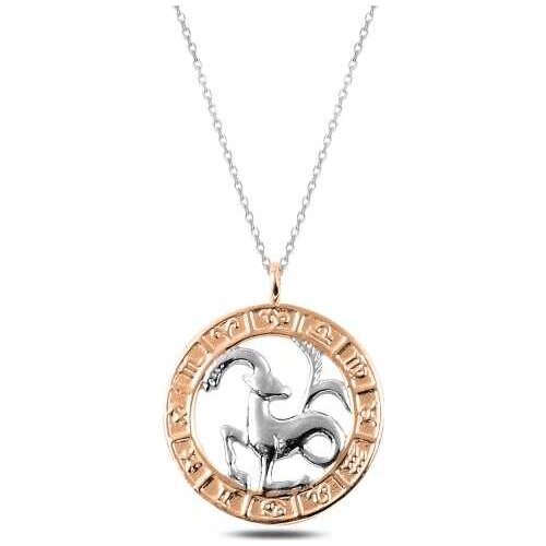 Tevuli 925 Sterling Silver Rose Capricorn Zodiac Pendant