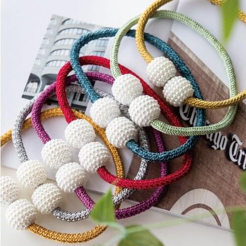 Curtain Tying Strap Tieback Rope Modern Simple Magnet Tie Creative One-Pair Package Buckle curtain hooks accessories for home