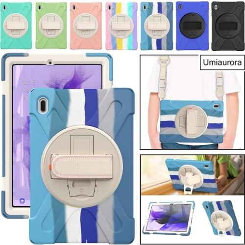 360 Rotating Stand Cover For Samsung Galaxy Tab S7 FE Plus 12.4 SM T975 T735 A7 S6 Lite 10.4 Kids Shockproof Tablet Case Funda