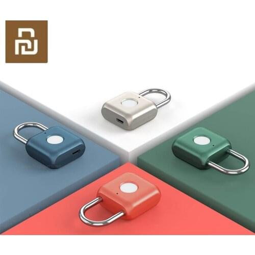 Xiaomi Youpin Smart Fingerprint Lock Padlock USB Rechargeable Door Lock Fingerprint Smart Padlock Quick Unlock Zinc alloy Metal