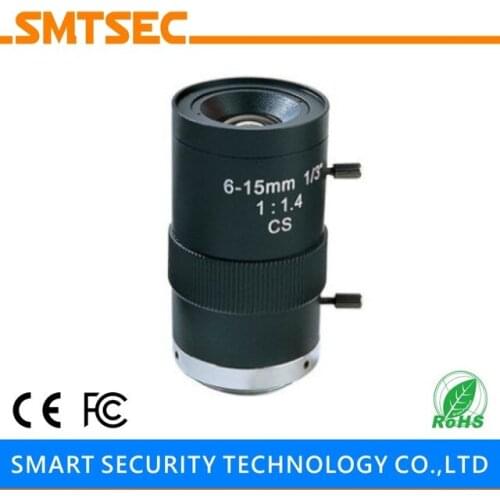 1/3" CS IR 6-15mm CCTV Lens F1.4 Aperture Focal Manual Iris for Securiy Camera (SL-0615M)
