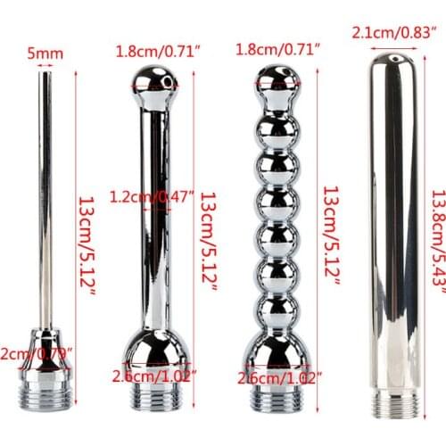 1Set Aluminum Anal Cleaning Enema Shower Bidet Anal Toilet Anus Clean Plug Kit