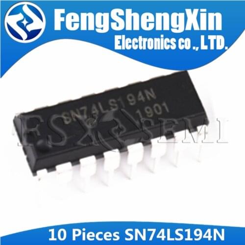 10pcs/lot 74LS194 HD74LS194P SN74LS194N DIP-16 4-BIT BIDIRECTIONAL UNIVERSAL SHIFT REGISTER IC