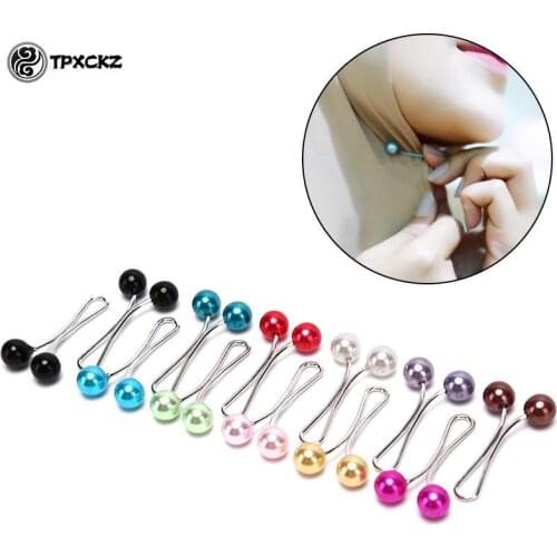 12pcs/lot Drop Pearls Muslim Women Shawl Scarf Lady Scarves Hijab Clips Pearl Brooch Pins Pin