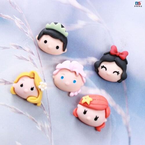 15pcs New mini Mixed Kawaii Girl Boy Head resin flatback cabochons For Hair Bow Centers Pendant DIY Scrapbooking Decoration
