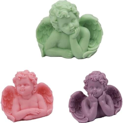 3D Angel Candle Silicone Mold Clay Baby Soap Mold Cake Decorating Tools