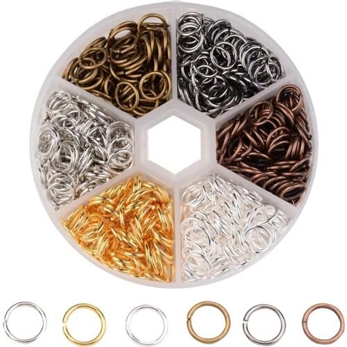 4-10mm Copper Ring Accessories Wholesale DIY Handmade Open Closed Ring Hanging Ring Connecting Ring Mixed Color