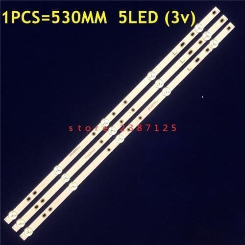 530mm LED Backlight strip 5LEDs (3V) for BAIRD TI5510DLEDDS 2W2006-DS55M7800-01 DS55M78-DS02-V01 DSBJ-WG