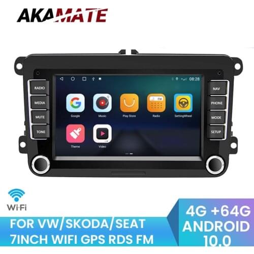 Android 10 2 Din Car Radio Multimedia Player Auto NO DVD GPS Mirrorlink For Volkswagen/VW/Skoda/Seat/Passat B7/POLO/GOLF 5 6