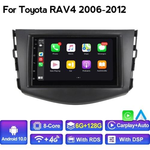 4G+WiFi 2din Android 10.0 Car Radio Multimidia Video Player Navigation GPS For Toyota RAV4 RAV 4 2006-2012 Stereo DSP Head Unit