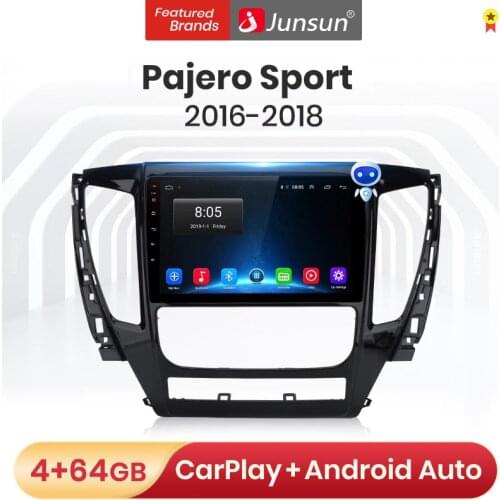 Junsun V1 Pro 4G CarPlay Android 10 4G+64G Car Radio Multimedia Player For Mitsubishi Pajero Sport 3 2016-2018 GPS no 2din dvd