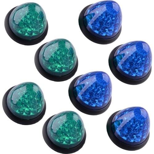 Beler 24V 4pcs Trailer Truck LED Beehive Side Marker Light Round Cone Grommet Side Marker Clearance Cab Sleeper Lamp