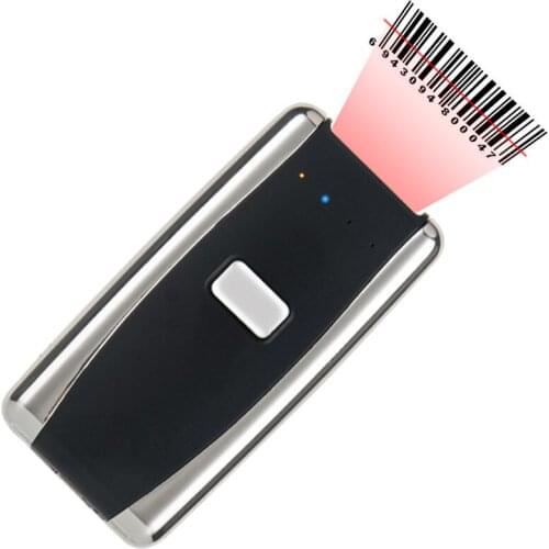 Wireless Mini Pocket Bluetooth Barcode scanner Warehouse logistics Waybill Portable 1D 2D QR barcode reader with 2.4G module
