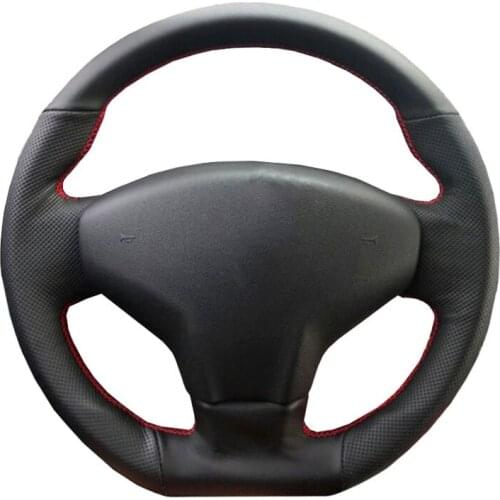 Car Steering Wheel Cover For Citroen Elysee C-Elysee 2014 New Elysee Peugeo Customize DIY Steering Wrap Microfiber Leather