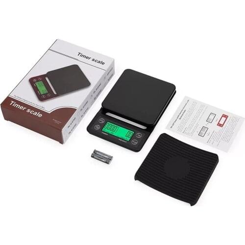 5kg/0.1g Coffee Scale With Timer Portable Electronic Digital Kitchen Scale High Precision LCD Electronic Scales