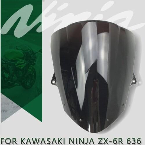 NEW Windshield WindScreen Double Bubble for Kawasaki NINJA ZX6R ZX-6R 636 2009- 2019 2018 2017 2016 2015 Wind Deflectors screen