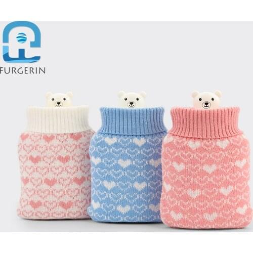 FURGERIN Hot Water Bag Cover Ice Compress Bear hand warmers hot hands Handwarmer Gel Hand Warmer warm water bag Warm Bottle
