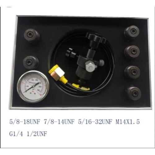 Hydraulic accumulator charging pressure nitrogen gas charging kit FPU-1 250bar inflatable tool 5/16-32UNF 7/8UNF