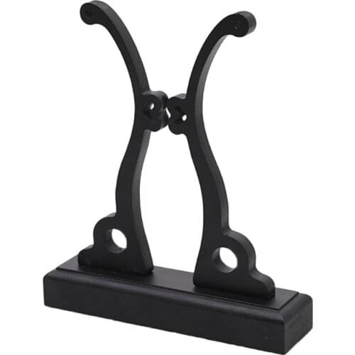 Chinese Hand Fan Stand Wood Sturdy Round Fan Display Base Decorative Stand Fan