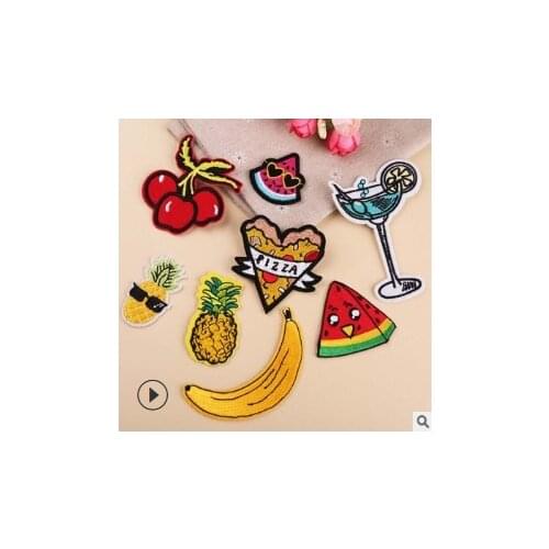 Rock band badge classic red tongue Skull Punk style adhesive tape a229 personalized clothing patch