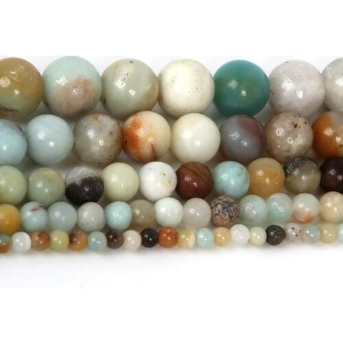 Natural Beads Round 4 6 8 10 12MM Stone Beads DIY For DIY Jewelry Necklace Bracelet Making Accessories Strand 15"
