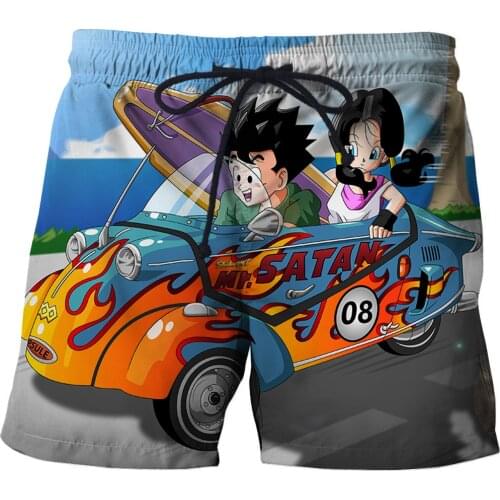 Summer anime Little Goku 3D printing casual fashion swimming shorts quick-drying beach pants mens outdoor running jogging pants