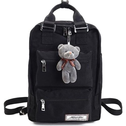 Fashion brand backpack teenage backpacks for girls school bag Backpacks Women Double Zipper Large Capacity Design Square School