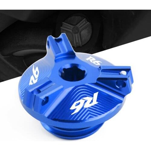 Motorcycle CNC Engine Oil Cap Bolt Screw filler cover For Yamaha R6 YZF-R6 1999-2019 2018 2017 2016 Motorcycle Accessories Engin
