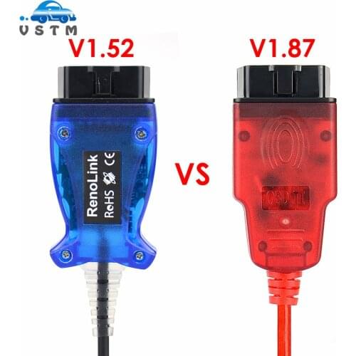 NEW V1.87 V1.52 Renolink OBD2 Diagnostic Interface For ECU Programmer Key Coding Multi-Function