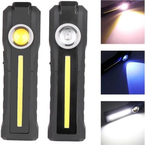 New Portable LED Work Light Auto Repair Maintenance Light Magnet Charging Emergency Light COB USB Charging Standable Flashlight